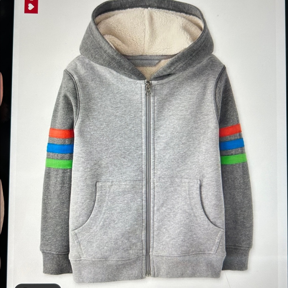Hanna Andersson Faux Shearling Colorblock Hoodie, 8